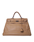 Travel Kelly 50 Taurillon Clemence Leather in Alezan, front view